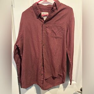 Men’s Button Down Casual Flannel Material (Size: M)